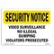 Signmission OSHA Security Sign, 5" Height, 7" Width, Video Surveillance No Illegal Dumping Violators, Landscape OS-SN-D-57-L-11691 - alternate 1